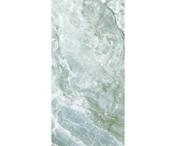 Dlažba jako mramor Bottega Glamour ONICE GREEN 60x120 Luc. Rett. - tyrkysová