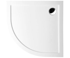 Polysan Sera Sprchová Vanička Z Litého Mramoru, čtvrtkruh 100x100cm, R550, Bílá