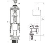 Sapho Splachovací Souprava S Dual Tlačítkem, Spodní Napouštění 1/2", Chrom