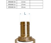 Rychlospojka S Hadičníkem 5/4", Mosaz 07831MZ-54