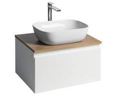 Aqualine Altair Skříňka S Deskou 62,5 Cm, Bílá/dub Emporio