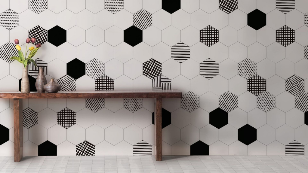 Realizace Deceram Hex Devon Ykea - šestihran 17,5x20,2