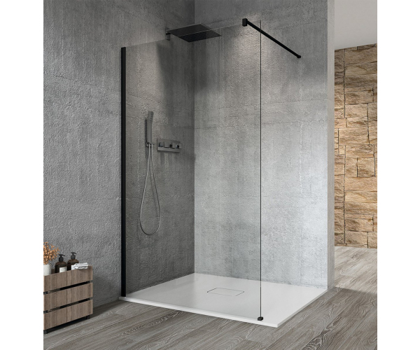 Gelco Vario Black Jednodílná Sprchová Zástěna K Instalaci Ke Stěně, čiré Sklo, 1200 Mm