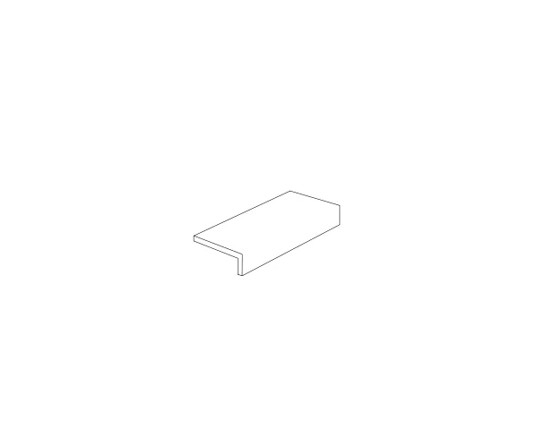 Dlažba jako cihla CIR Cotto del Campiano Rosso Siena Elemento ad "L" monolitico 10x40x5 - bílá