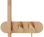 Podomítková baterie Espirit, s přepínačem, se setem, pro R-box - ES 065.60RGB.O2.RB07D.+S Podomítková baterie 2-cestná bez tělesa, se sprchovým setem, růžové zlato kartáčované X070361