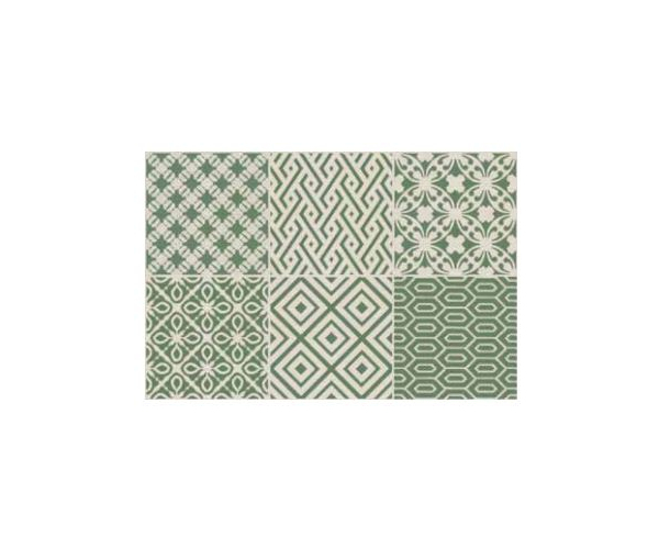 Retro dekor Elios Clay Pattern Emerald 10x10 Decoro