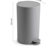 Gedy Sharon Odpadkový Koš 3l, Plast Abs, šedá