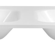 Sapho Areca Dvojumyvadlo, Litý Mramor, 121x51,5cm, Bílá