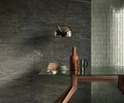 Dlažba jako kámen Sant Agostino Unionstone 2 Serpentino Nat. Rett. 60x120 - zelená