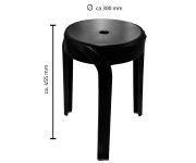 Ridder Stan Koupelnová Stolička, Průměr 30cm, Bílá