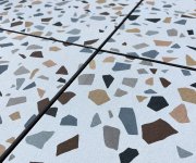 Dlažba jako terrazzo Sichenia 94_EVO Pigmenti 60x60 Rett. - bílá (skladem)