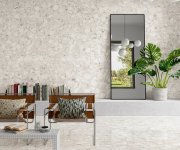 Dlažba jako terrazzo Sant Agostino Venistone Ivory 120x120 Kry - béžová