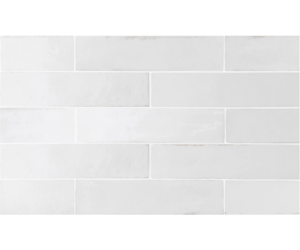 Retro obklad Equipe Tribeca Gypsum White 6x24,6 Brillo - bílá