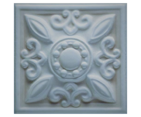 Retro dekor Grazia Essenze Neoclassico Genziana 13x13 Luc. - modrá