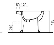 Gsi Classic Bidet, 37x54cm, Bílá Extraglaze