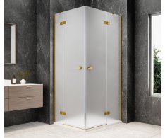 Polysan Globe Gold Matt Obdélníkový Sprchový Kout 1000x900mm, Rohový Vstup, Matné Sklo