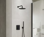 Termostatická podomítková baterie Flat FL 063.00, s přepínačem, pro R-box - FL 063.20BLM.O2.RB072 Termostatická podomítková baterie 2-cestná bez tělesa, černá matná X070748