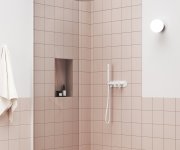 Podomítková baterie Espirit, s přepínačem, se setem, pro R-box - ES 065.10WV.O2.RB07D.+S Podomítková baterie 2-cestná bez tělesa, se sprchovým setem, White Velvet X070250