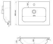 Sapho Set Koupelnová Skříňka Cirasa 60cm S Umyvadlem A Led Zrcadlem, 3x Zásuvka, Dub Alabama