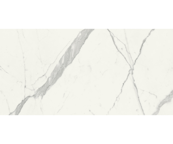 Dlažba jako mramor Marca Corona Scultorea Statuario Vena Argento 60x120 Mat. Rett. - bílá