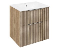 Sapho Cirasa Strip Umyvadlová Skříňka 59,2x64x46cm, Dub Alabama