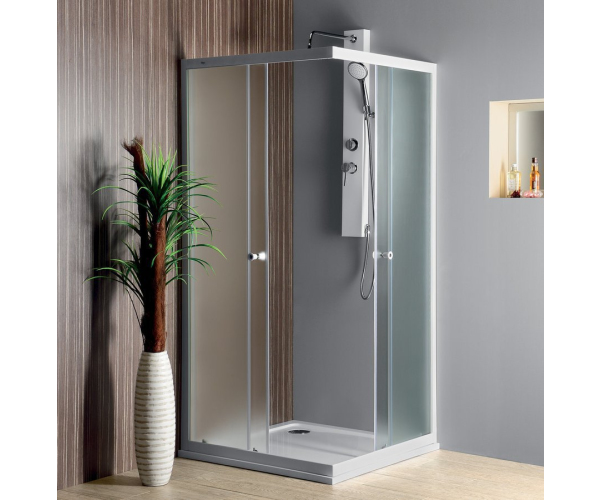 Aqualine Alain čtvercová Sprchová Zástěna 800x800 Mm, Sklo Brick