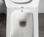 Sapho Porto Cleanwash Závěsná Wc Mísa Rimless, Integrovaná Baterie A Bidet. Sprška, 36x52cm, Bílá