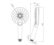 Mereo Ruční Sprcha Třípolohová ø 12 Cm