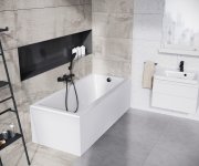 Vanová nástěnná baterie 10° Free - TD F 022.20BLM Vanová nástěnná baterie bez sprchového setu, černá matná X070152