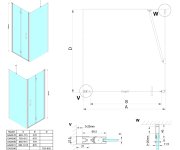 Gelco Loro Sprchové Dveře Skládací 1000mm, čiré Sklo