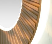 Sapho Pride Strip Kulaté Zrcadlo S Led Osvětlením V Rámu ø 90cm, Bronz
