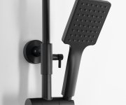 Sapho Cubemix Sprchový Sloup S Pákovou Baterií, černá Mat