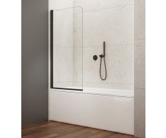 Aqualine Vilma Vanová Zástěna 600x1400mm, černá, čiré Sklo