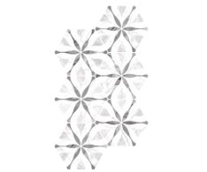 Equipe Bardiglio Hexagon Decor Flower 17,5x20