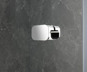 Polysan Globe Chrome čtvercový Sprchový Kout 1000x1000mm, Matné Sklo, Pravé