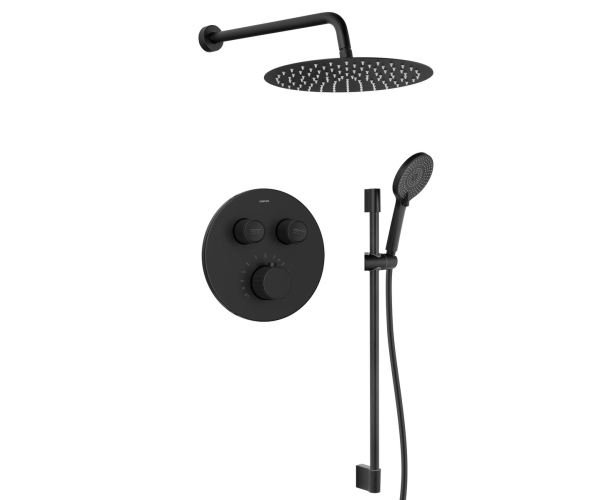 Sapho Smart Select Podomítkový Sprchový Set S Termostatickou Baterií, 2 Výstupy, Posu
