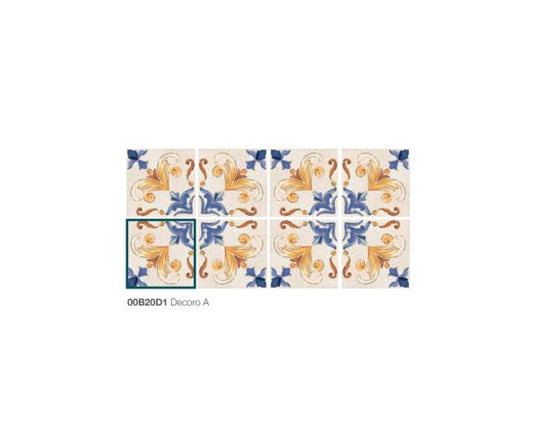 Retro dlažba Elios Terre Etrusche Decor A 20,3x20,3