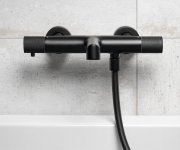 Sapho Solaris Nástěnná Vanová Termostatická Baterie, černá Mat