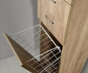 Aqualine Zoja/keramia Fresh Skříňka Vysoká S Košem 35x184x29cm, Dub Platin