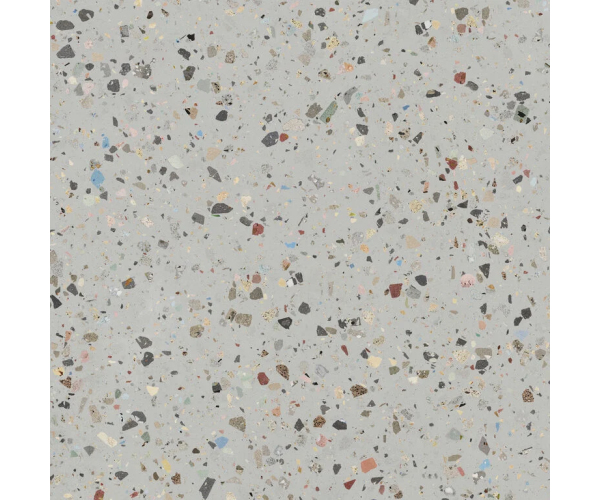 Dlažba jako terrazzo Cifre Gemstone Grey Pulido Granilla 120x120 RC - šedá