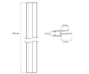 Mereo Stírací Lišta Silikonová Spodní Pro Ck10111zp-ck10511zp, 60 Cm, 1 Ks