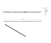 Sapho Spádová Lišta, Levá, Výška 10 Mm, Délka 1500 Mm, Nerez Mat