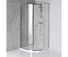 Aqualine Arleta čtvrtkruhová Sprchová Zástěna 900x900mm, čiré Sklo