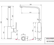 Portico, Dřezová Stojánková Baterie KI101009
