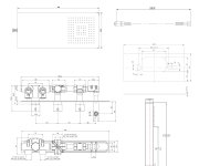 Sapho Podomítkový Sprchový Set S Termostatickou Baterií A Držákem Ruční Sprchy, 2 Výstupy, Hranatá, Chrom