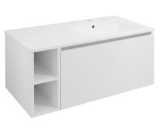 Sapho Lorea Skříňka 100x46x51,5cm (20+80cm), Pravá, Bílá Mat
