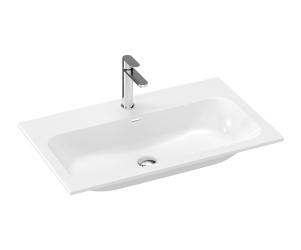 Umyvadlo Chrome Slim, keramické - Umyvadlo Chrome Slim 80 keramické, s otvorem pro bater