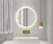 Aqualine Ursa Kulaté Zrcadlo S Led Osvětlením ø 60cm, Dotykový Senzor, Stmívatelné