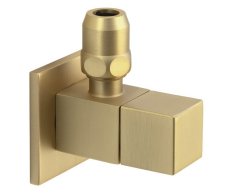 Sapho Rohový Ventil S Matkou, Hranatý, 1/2"x3/8", Zlato Mat