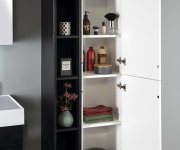 Sapho Espace Skříňka 35x172x32cm, 2x Dvířka, Levá/pravá, Bílá Lesk